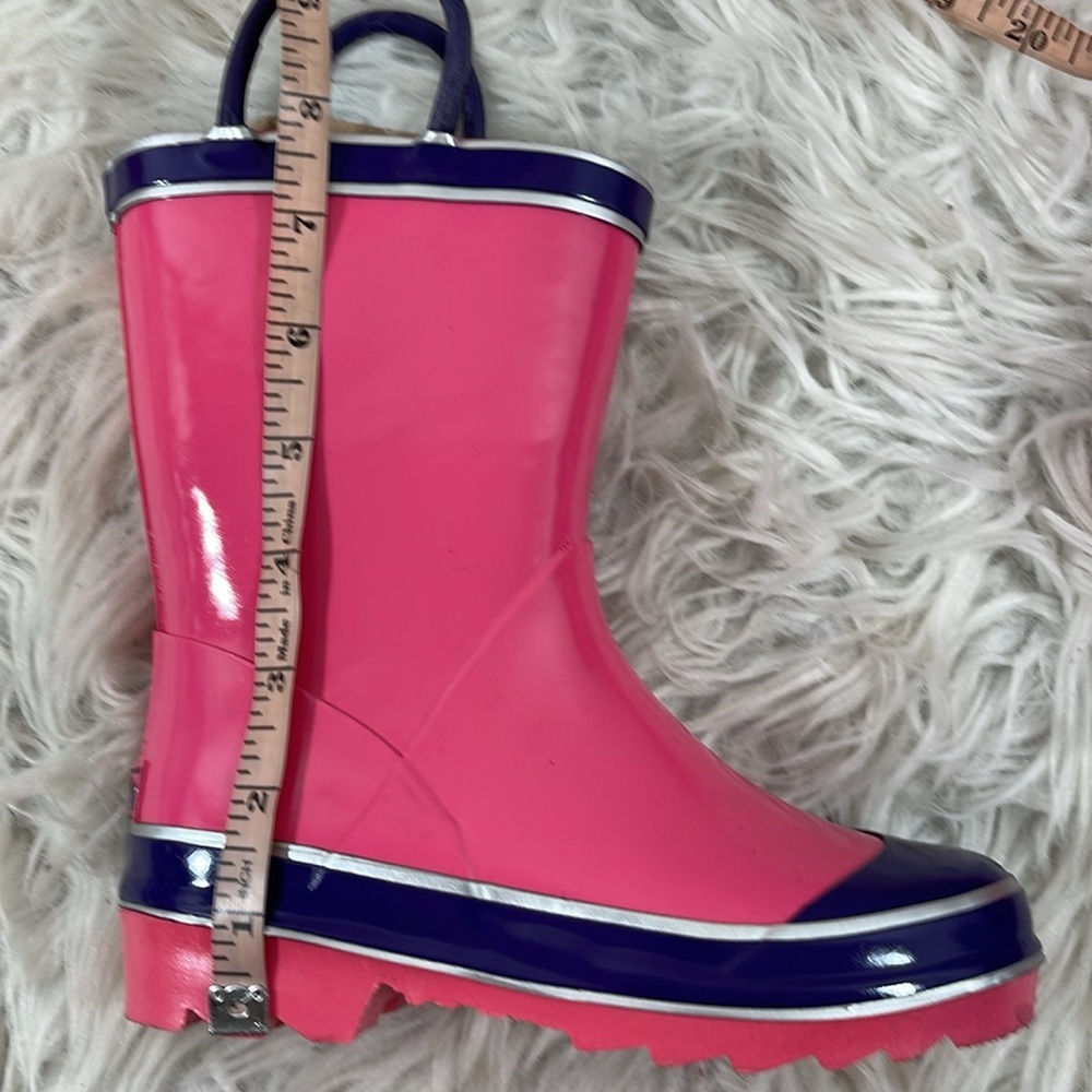 Northside Little Girls' Classic Solid Rainboot Pink / Purple Slip On Size 12 NEW - Picture 13 of 16